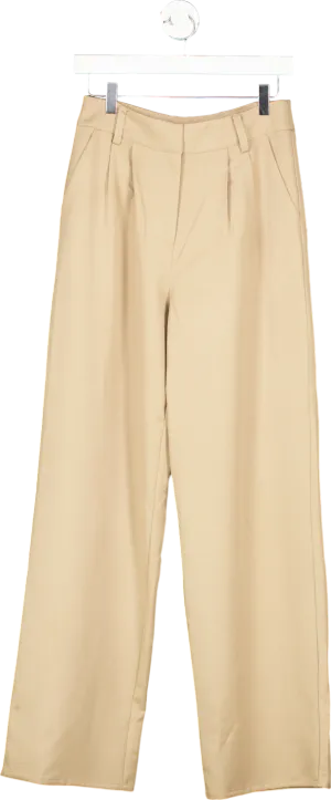 4TH   Reckless Beige Wide Leg Trousers UK 10