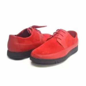 British Walkers Westminster Bally Style Men's Red Leather and Suede Low Top Sneakers