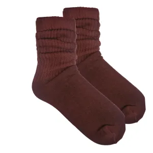 Brown Slouch Socks (Adult Medium - Women's Shoe Sizes 5-10)