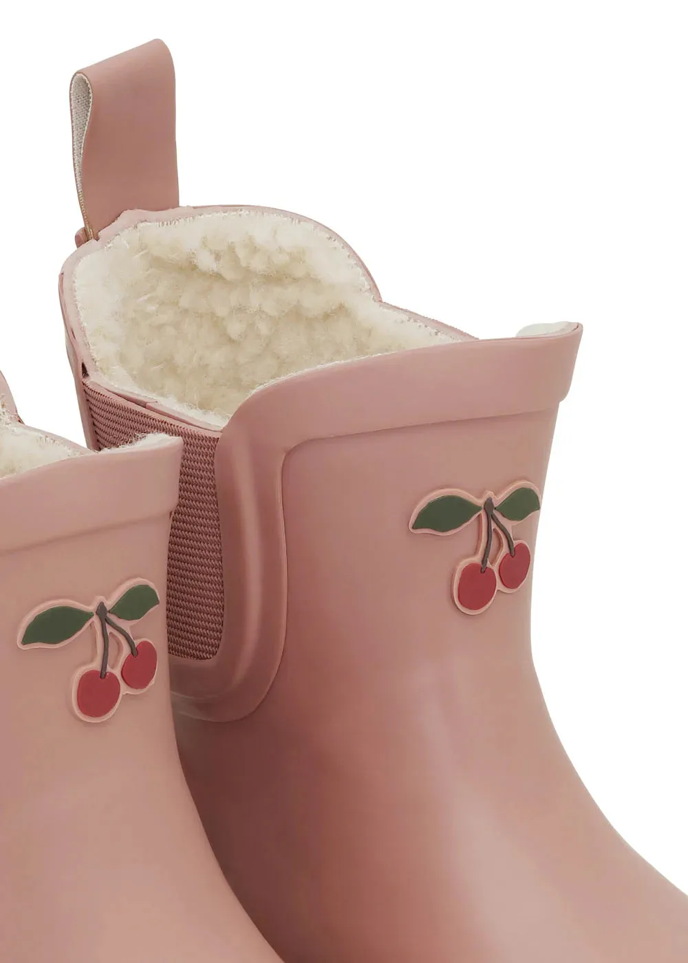 Cherry Fleece Lined Rain Boot