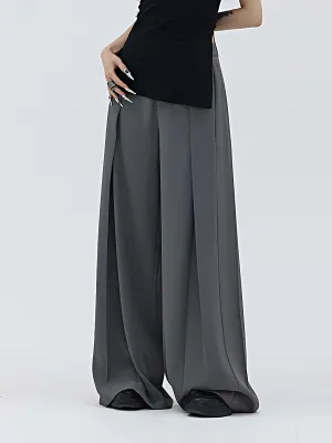 Extra Wide Leg Pleated Trouser Pants