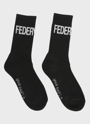 FEDERATION - Logo Socks - Black White