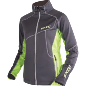 FXR Elevation Zip Fleece Char Electric Lime