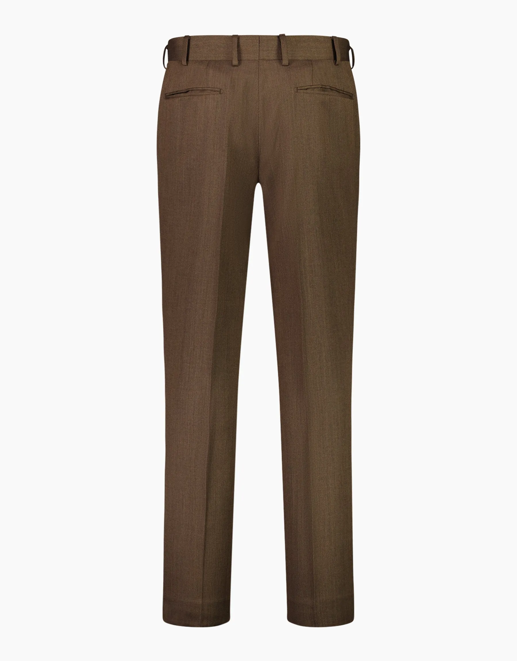 Lotus Camel Wool Stretch Twill Trouser