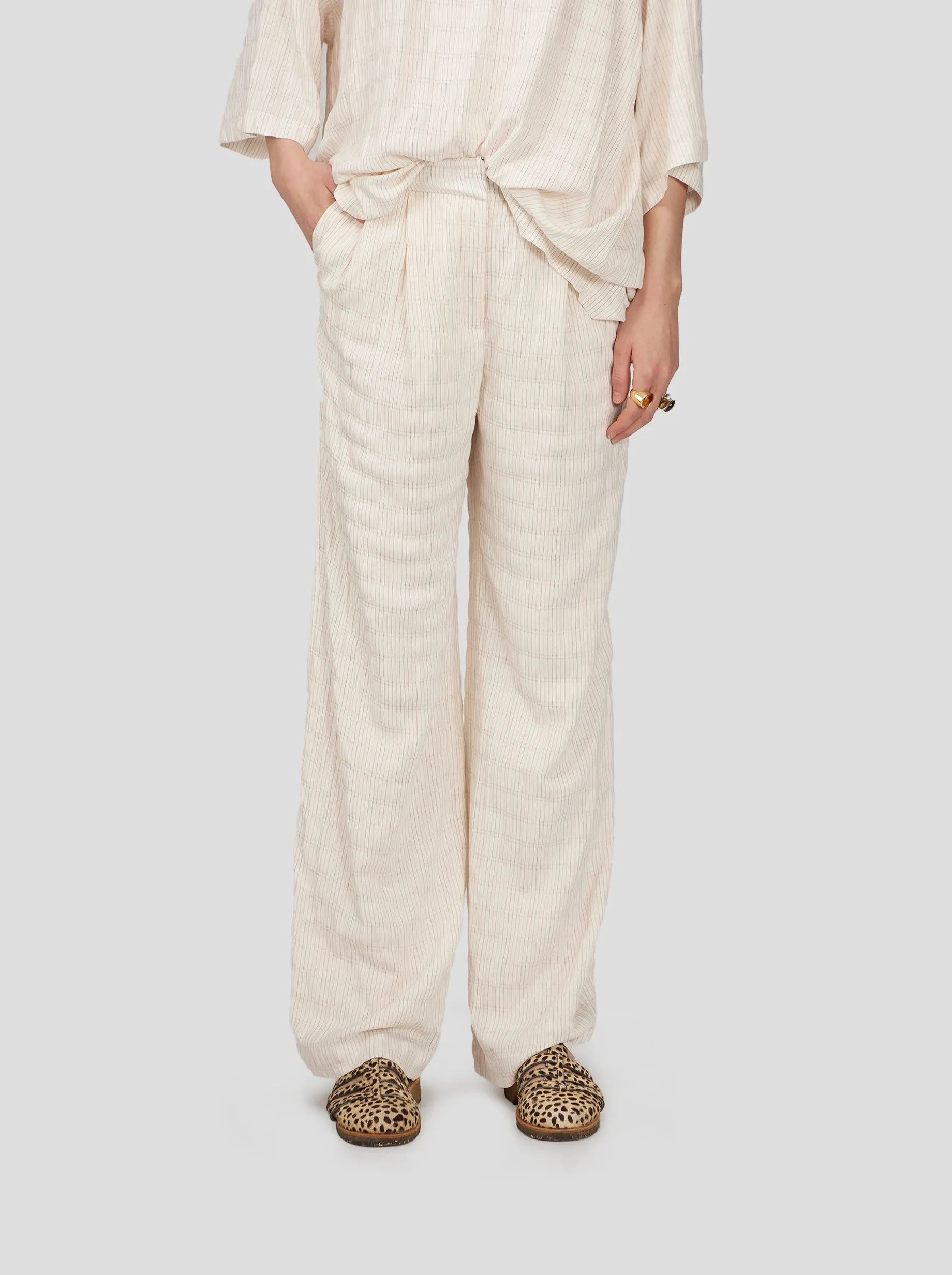 Moor Pants in Neutral Stripes