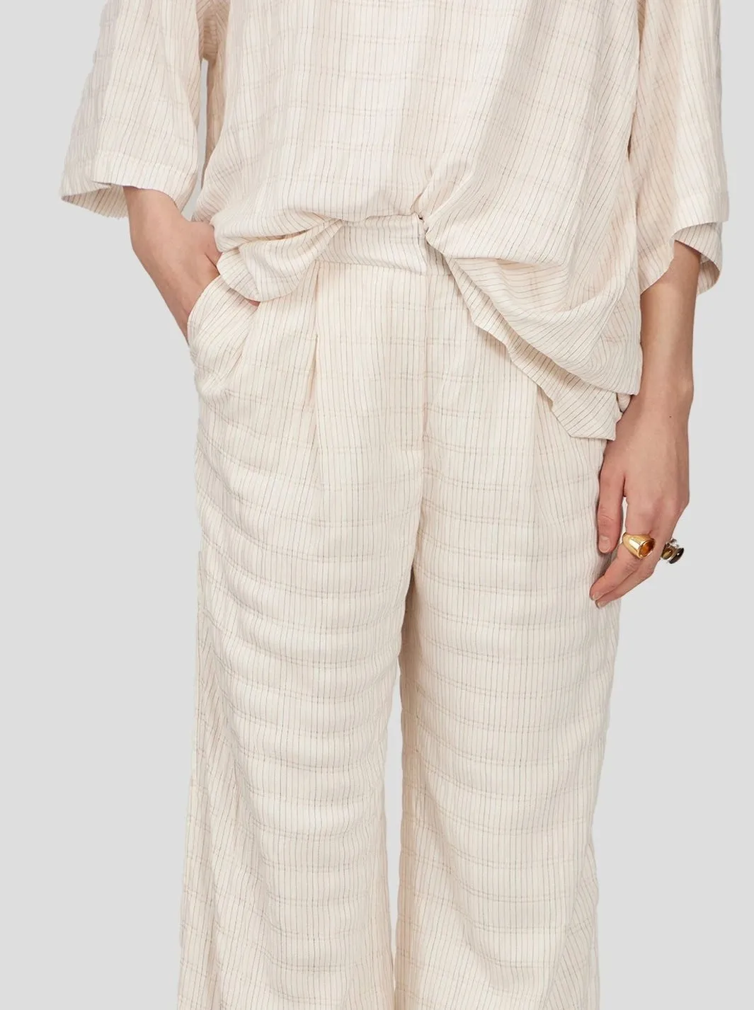 Moor Pants in Neutral Stripes