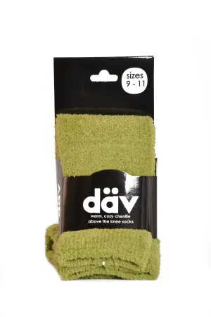 Over-the-Knee Sock Chenille Lime