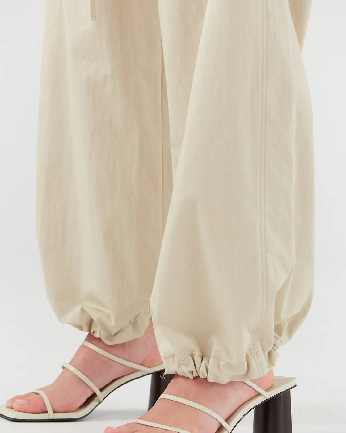 Vietta Trousers Cotton Blend Twill Sand