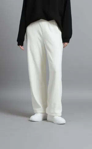 White Winter Loose Pants