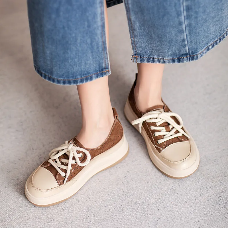 Women Breathable Soft Hollow Leather Casual Shoes