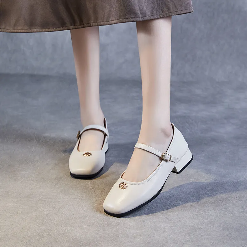 Women Handmade Leather Minimalist Casual Shoes